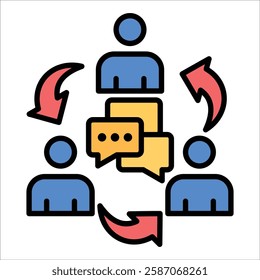 Internal Communications Icon Element For Design