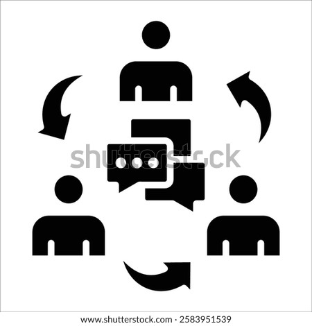 Internal Communications Icon Element For Design
