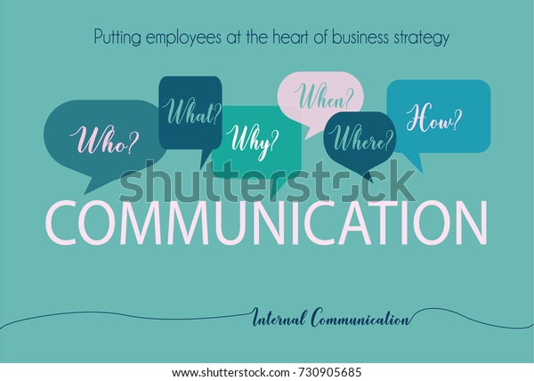 Internal Communications Questions Engage Audience Creative Stock Vector ...