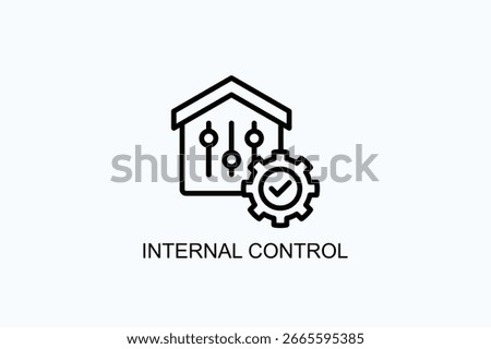 Internal Control Icon Or Logo Isolated Vector Illustration