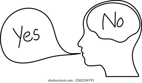 Internal Debate Yes and No Thoughts
