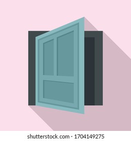 Internal door icon. Flat illustration of internal door vector icon for web design