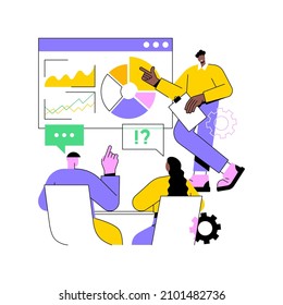 Internal Education Abstract Concept Vector Illustration. Internal Employee Education, Professional Development Program, Training Speaker, Business Coach, Teamwork, Learning Abstract Metaphor.