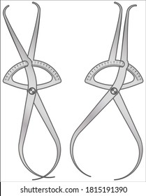 Internal and External Caliper combination wiht scale,