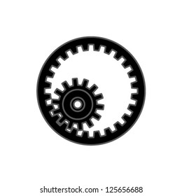 Internal gear and pinion. Black version.