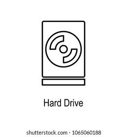 internal hard drive icon. Element of computer part for mobile concept and web apps. Thin line  icon for website design and development, app development. Premium icon on white background