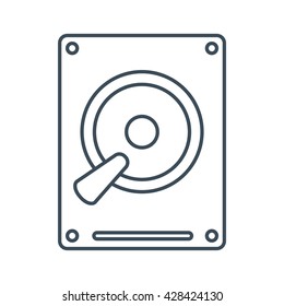 Internal hard drive Icon Isolated on White Background.vector illustration icon