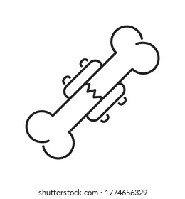 Internal implant bone black icon. Injury treatment. Isolated vector element. Outline pictogram for web page, mobile app, promo. 