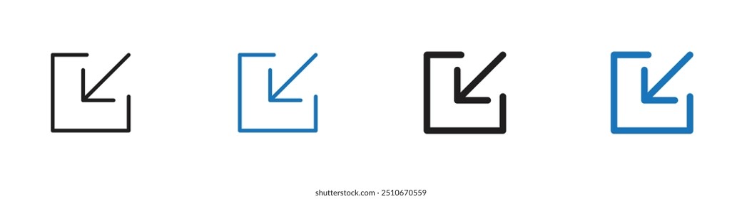 Esquema del conjunto de Vectores de iconos de Enlace interno