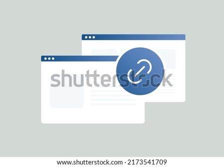 Internal link vector icon. Link Building, backlinks for SEO - Search Engine Optimization concept illustration.