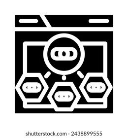 Interne Verknüpfung SEO-Glyphensymbol Vektor. Interne Verknüpfung SEO-Zeichen. Isolierte Symboldarstellung
