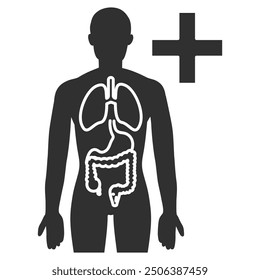 Internal Medicine Icon Design. Representing General Medicine. Physician Care. Diagnostics. Health Monitoring. Vector icon.