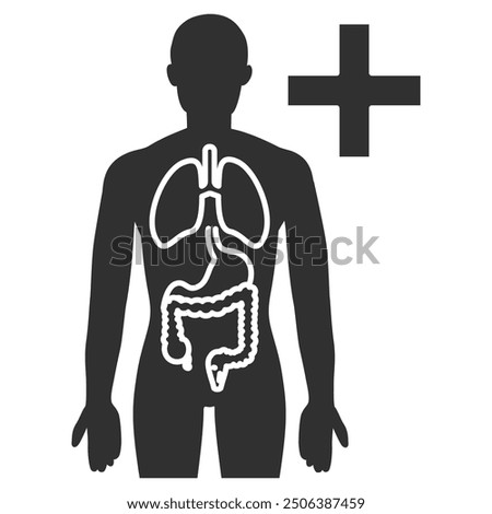 Internal Medicine Icon Design. Representing General Medicine. Physician Care. Diagnostics. Health Monitoring. Vector icon.