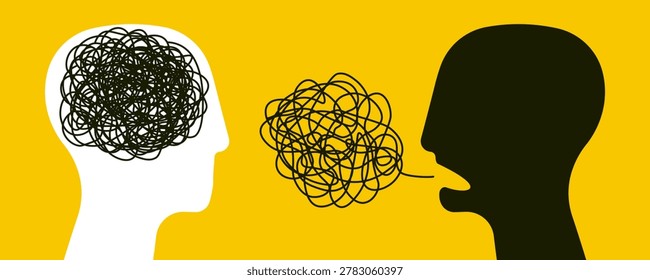 Internal Mental Chaos and External Confused Expression in a Communication Scenario
