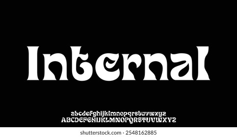 Internal, Modern minimal abstract alphabet fonts. Typography technology, electronic, movie, digital, music, future, logo creative font.