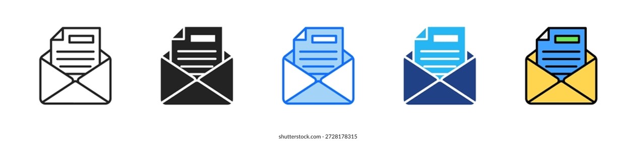 Internes Newsletter-Symbol Sammlung mehrerer Stile festlegen