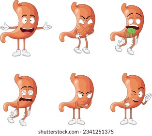 Internal Organ Character, Cutes stomach with veriation of expression