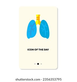 Internal organs flat vector icon. Lungs isolated sign. Anatomy, human body, science, medicine concept. Vector illustration symbol elements for web design