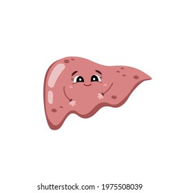 Нuman internal organs liver. Vector illustration 