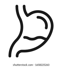 Internal organs- Stomach icon. Line style