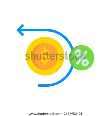 Internal Rate Of Return Icon Flat Vector Illustration