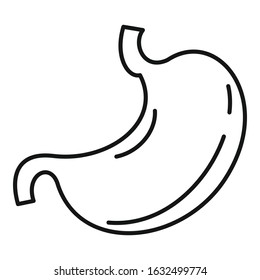 Internal stomach icon. Outline internal stomach vector icon for web design isolated on white background