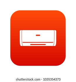 Internal unit air conditioner icon digital red for any design isolated on white vector illustration