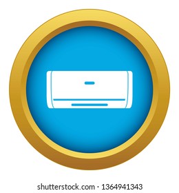 Internal unit air conditioner icon blue vector isolated on white background for any design