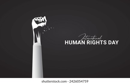 Internastional Human Rights Day. 10 December human right day. 3D Illustration