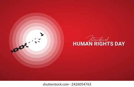 Internastional Human Rights Day. 10 December human right day. 3D Illustration