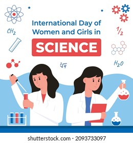 Internation Day Of Women And Girls In Science Poster Celebration Design