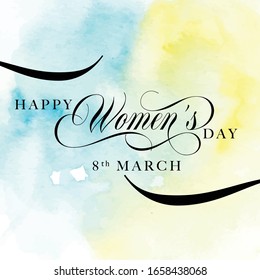 Día Internacional de la Mujer, 8° marcha, feliz día de la mujer, saludos, acuarelas, mujeres poderosas, celebrar