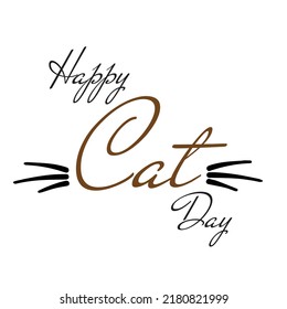 internationa cat day calligraphy vector, cat day calligraphy design for poster 