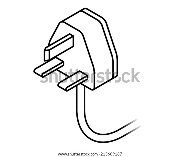 International Ac Power Plug Uk Singapore Stock Vector Royalty Free 213609187