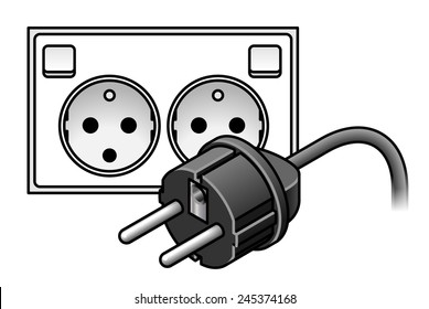 International AC power plug and wall socket: Europe, Sweden,