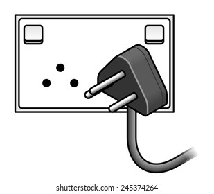 International AC power plug and wall socket: Israel.