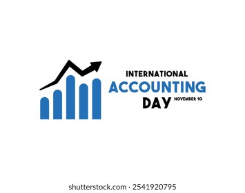 International Accounting Day. November 10. Statistics icon. White background. Eps 10.