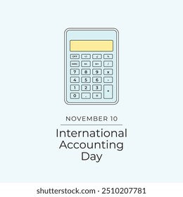 International Accounting Day vector design template good for celebration usage. International Accounting Day design. Continuous line drawing. eps 10.