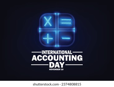 International Accounting Day vector illustration. November 10. Suitable for greeting card, poster and banner.