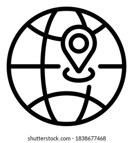 International adaptation icon. Outline international adaptation vector icon for web design isolated on white background