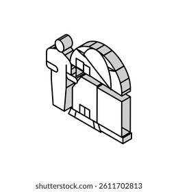 international admission isometric icon vector. international admission sign. isolated symbol illustration