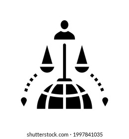 international adoption glyph icon vector. international adoption sign. isolated contour symbol black illustration