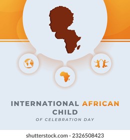 International African Child Day Celebration Vector Design Illustration for Background, Poster, Banner, Advertising, Greeting Card