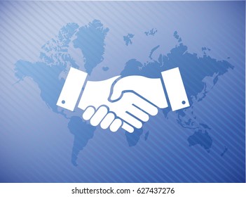 international agreement handshake concept illustration design isolated over white