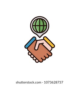 international agreement vector icon
