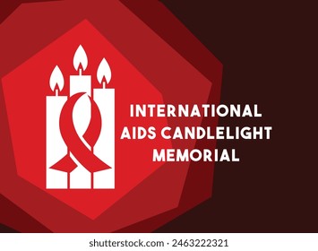 International Aids Candlelight Memorial. Third Sunday of May. Flat design vector. Eps 10.