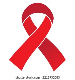 International Aids Day Red Ribbon Aids Logo Vector Illustration