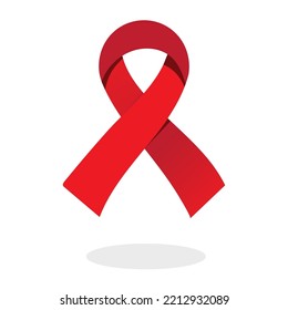 International Aids Day Red Ribbon Aids Logo Vector Illustration