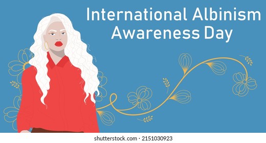 International albinism awareness day. 13 June. Vector illustration