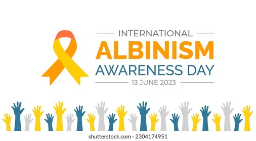 International Albinism Awareness Day background or banner design template celebrated in June. vector illustration.